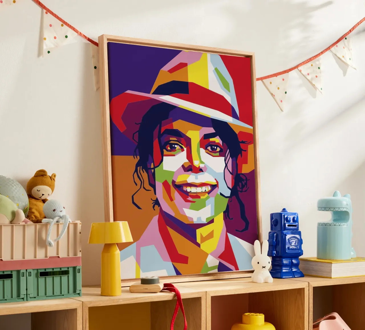 Michael Jackson wpap tela con Cornice a cassetta da Dumery Art