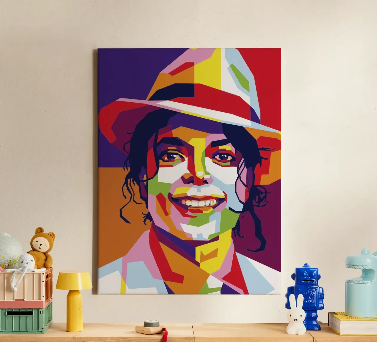 Michael Jackson wpap tela con Cornice a cassetta da Dumery Art