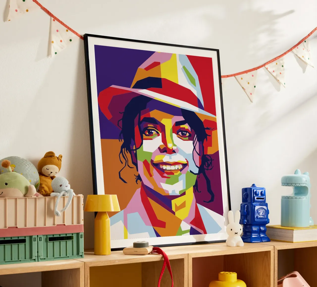 Michael Jackson wpap poster con telaio in legno da Dumery Art