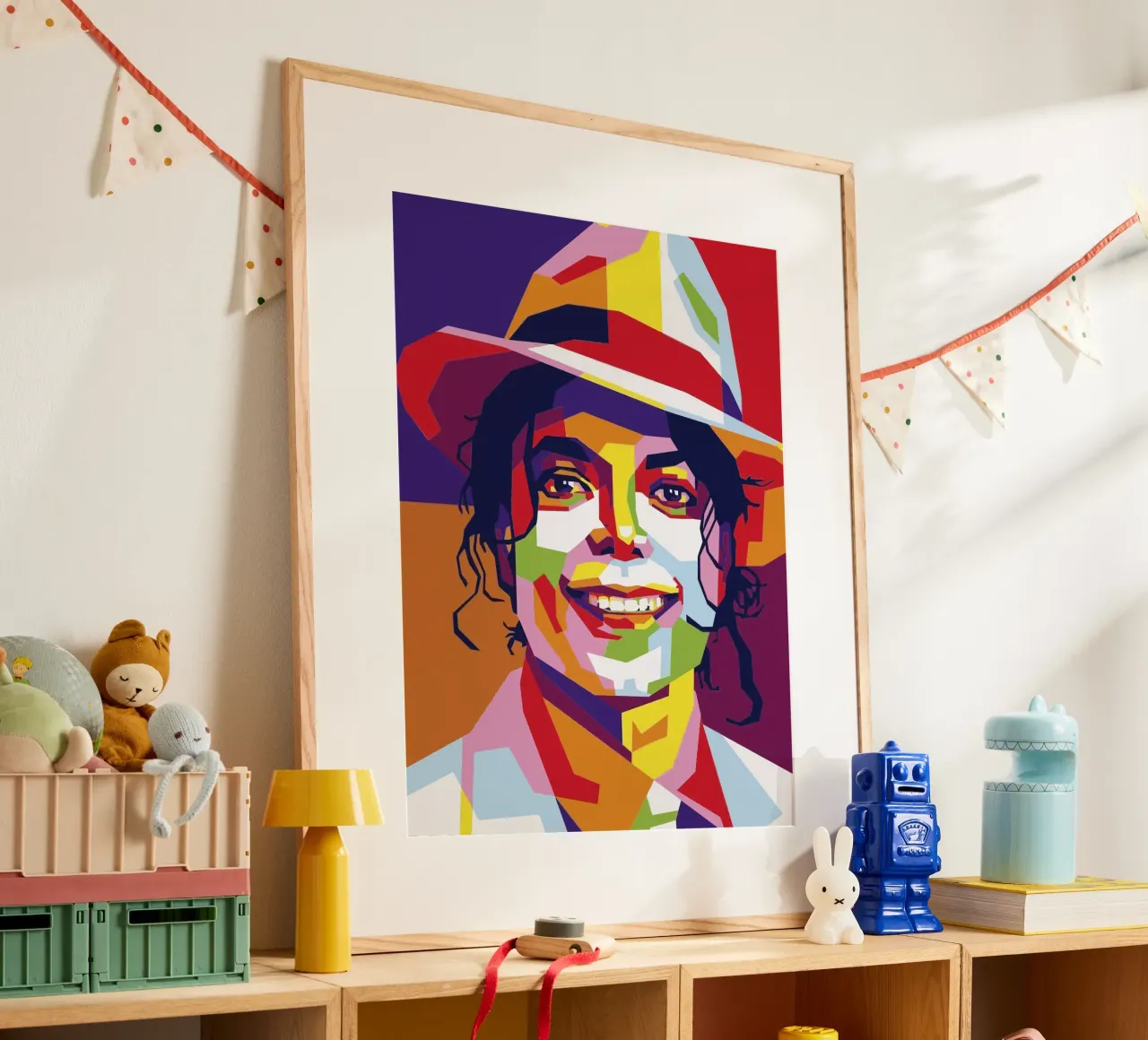 Michael Jackson wpap poster con telaio in legno da Dumery Art