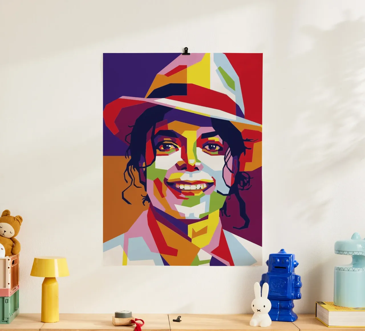 Michael Jackson wpap poster con telaio in legno da Dumery Art