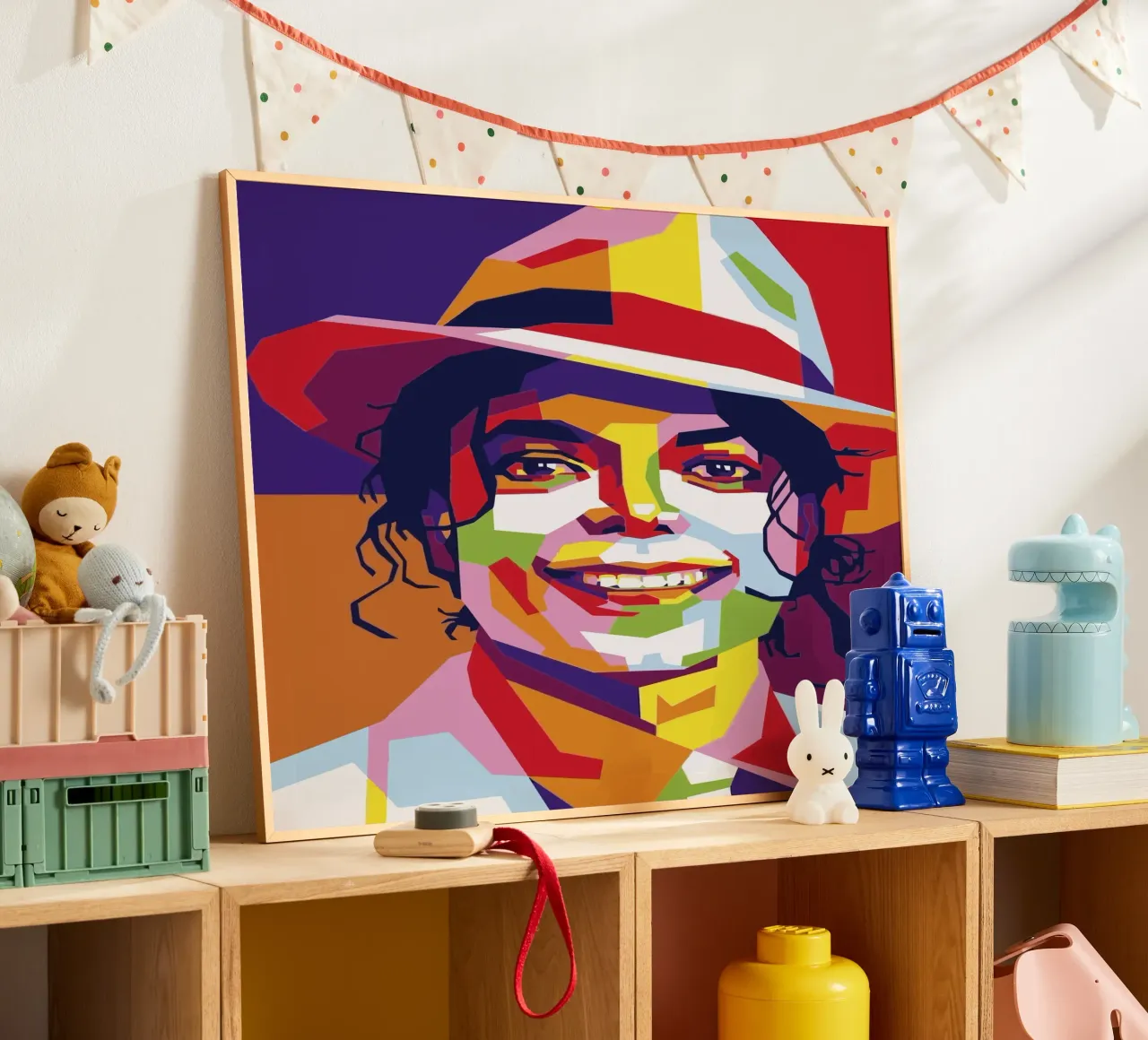 Michael Jackson wpap poster con telaio in legno da Dumery Art