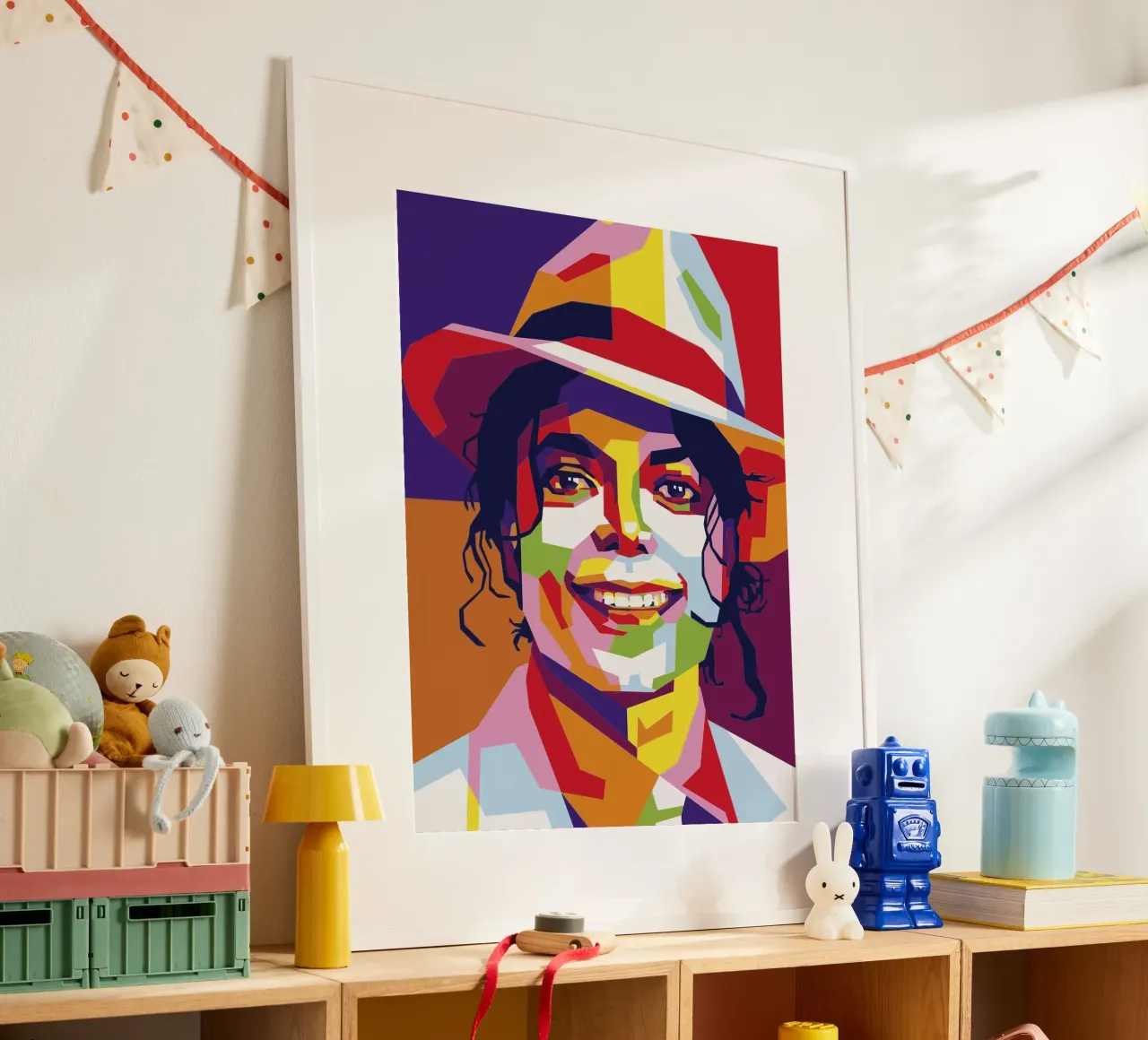 Michael Jackson wpap poster con telaio in legno da Dumery Art