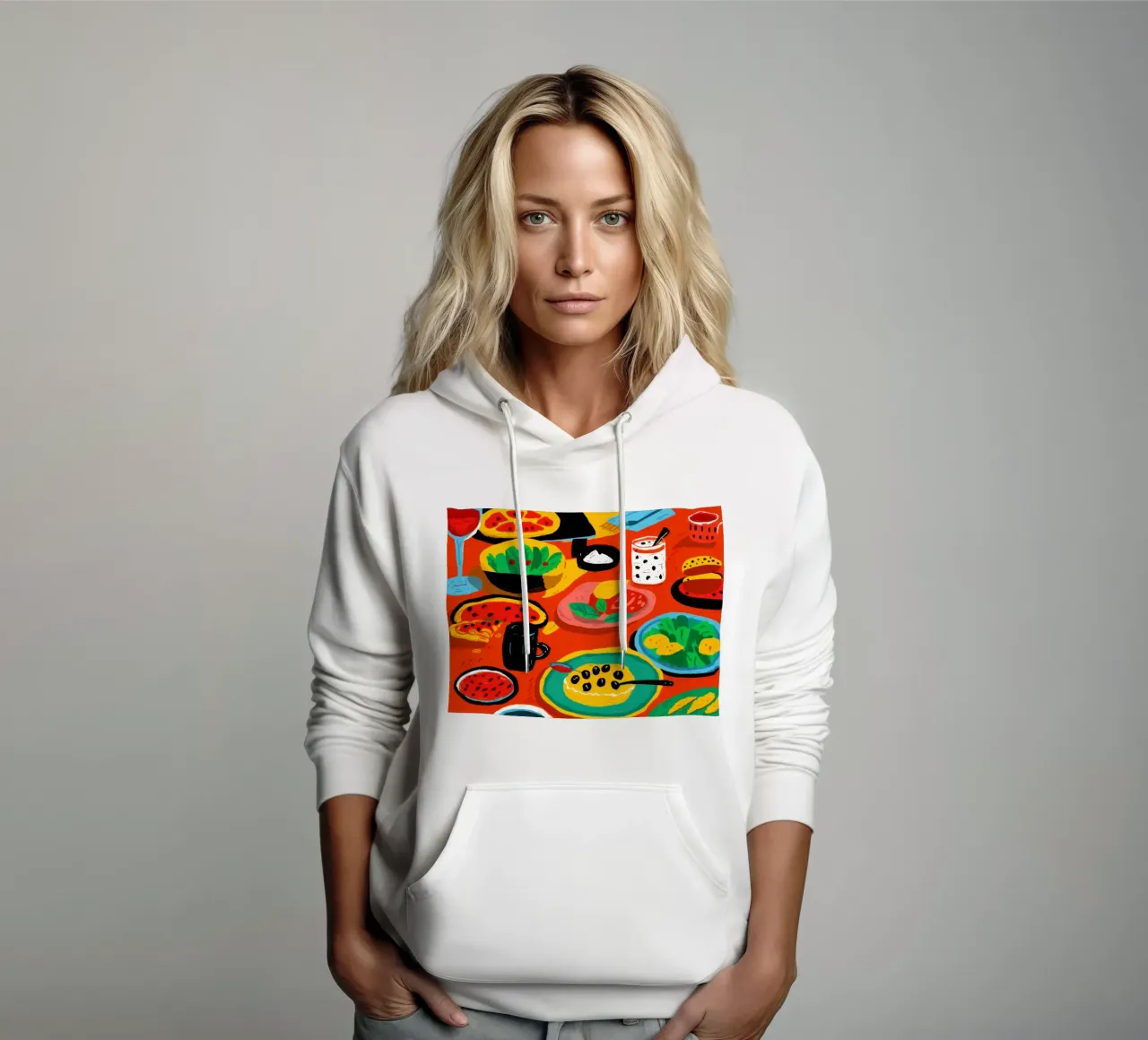 Diffusione di cibo per le feste felpa con cappuccio da Lyra Glaze