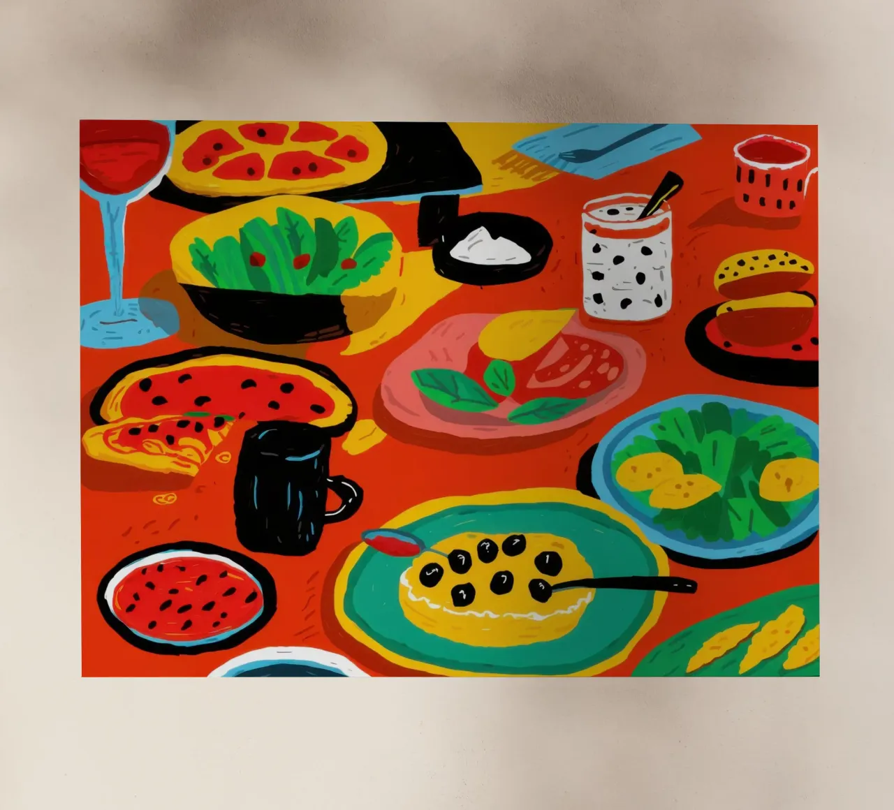 Diffusione di cibo per le feste pellicola backlit da Lyra Glaze