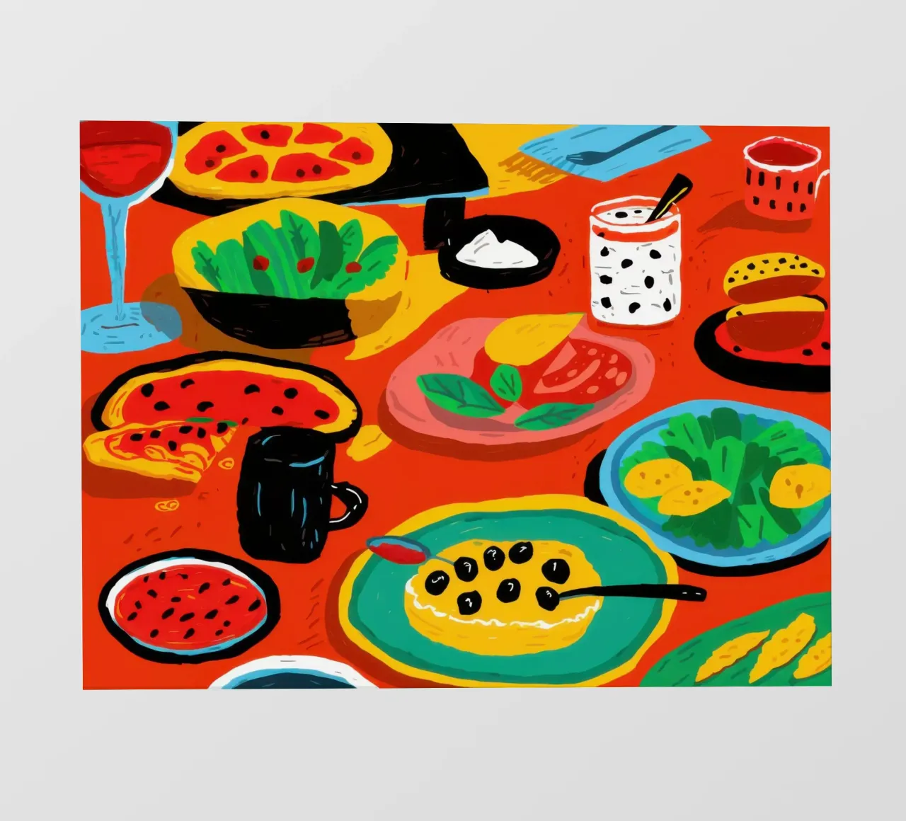 Diffusione di cibo per le feste pellicola backlit da Lyra Glaze