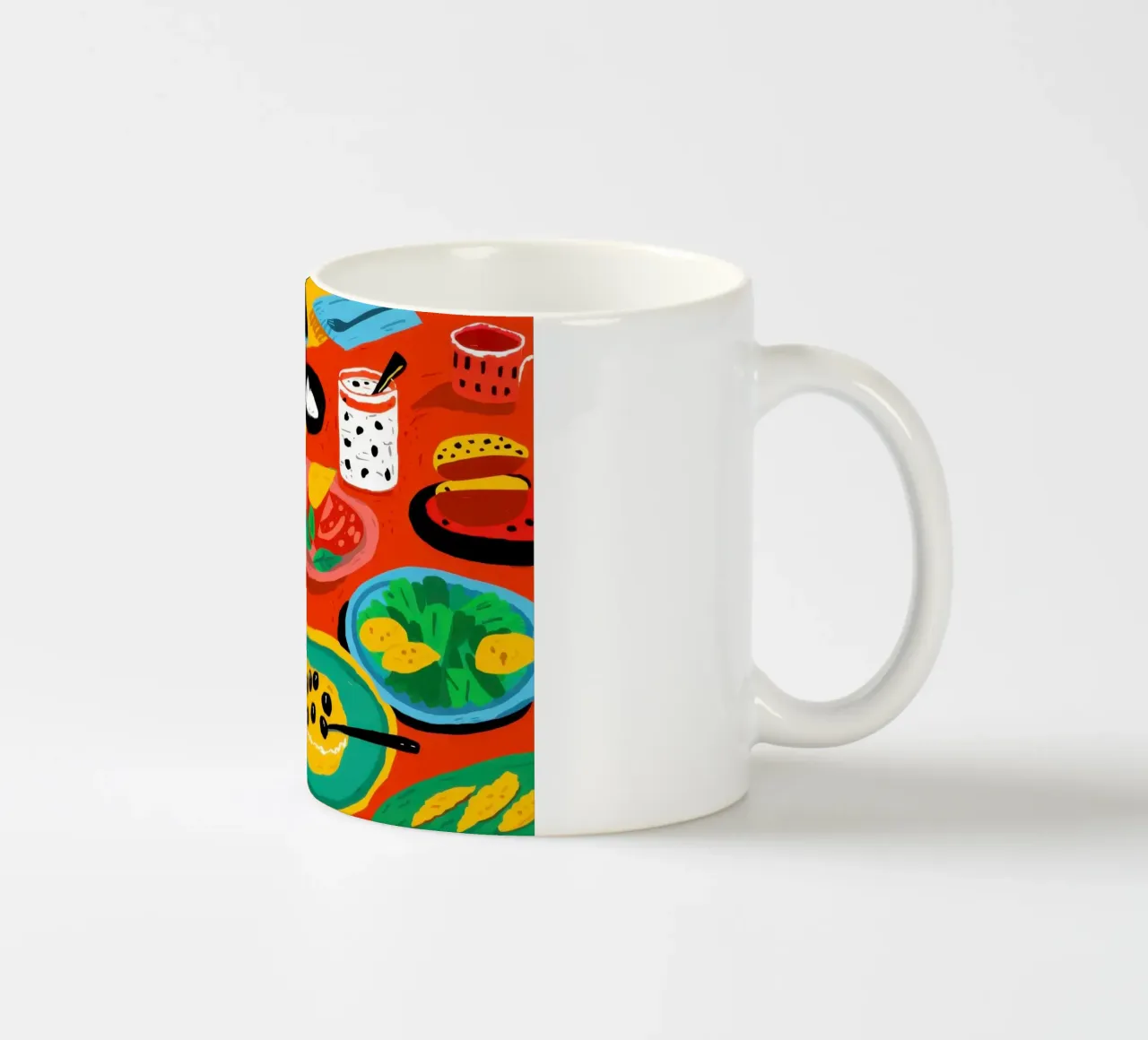 Diffusione di cibo per le feste tazza in ceramica da Lyra Glaze