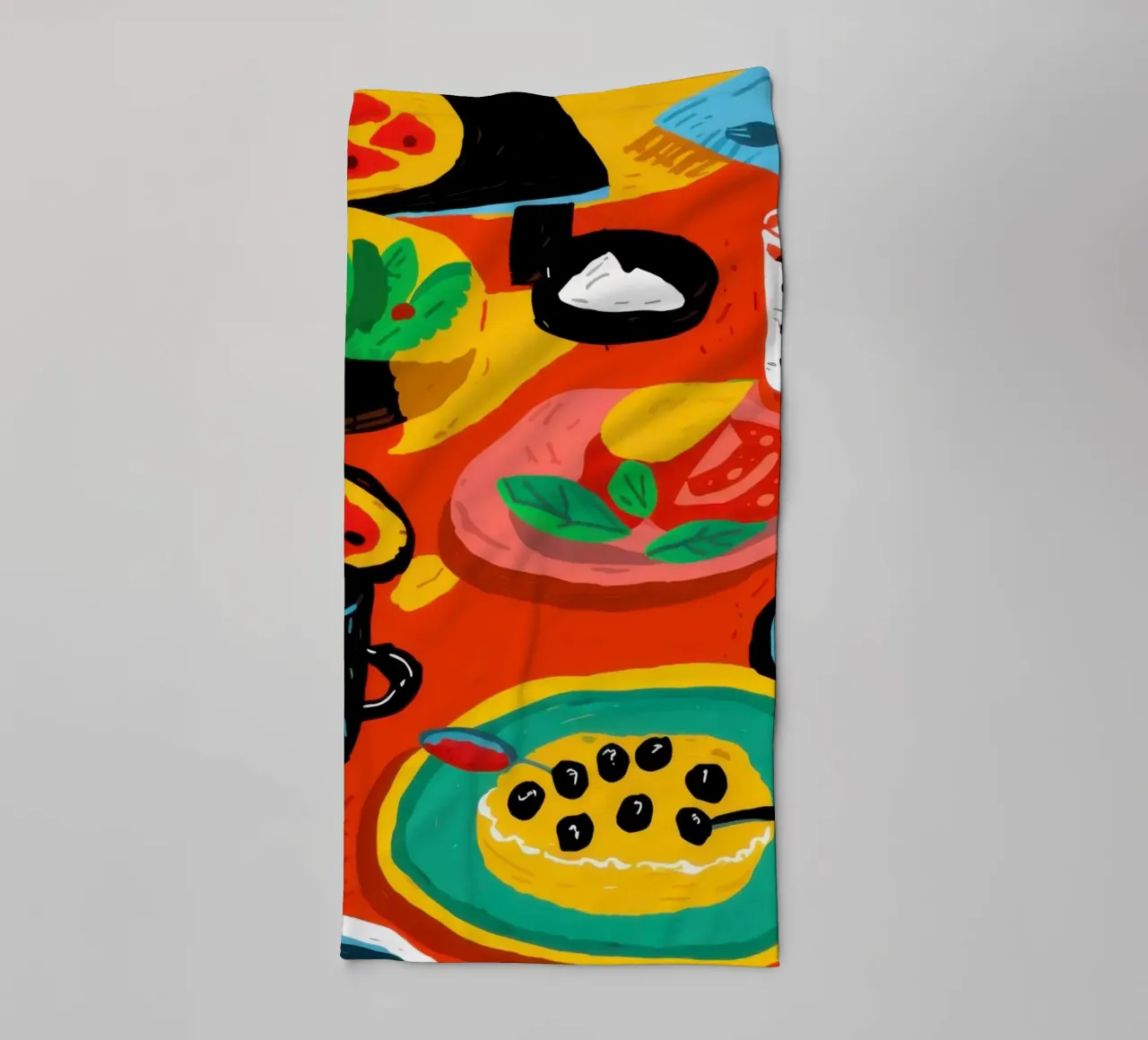 Diffusione di cibo per le feste asciugamano da bagno da Lyra Glaze