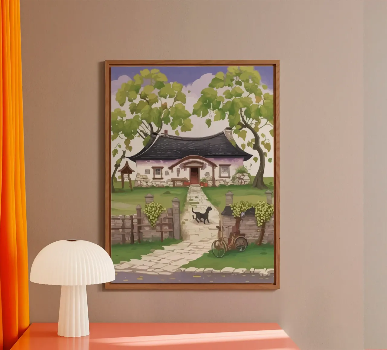 guard dog in front of the house alluminio dibond da Dumery Art