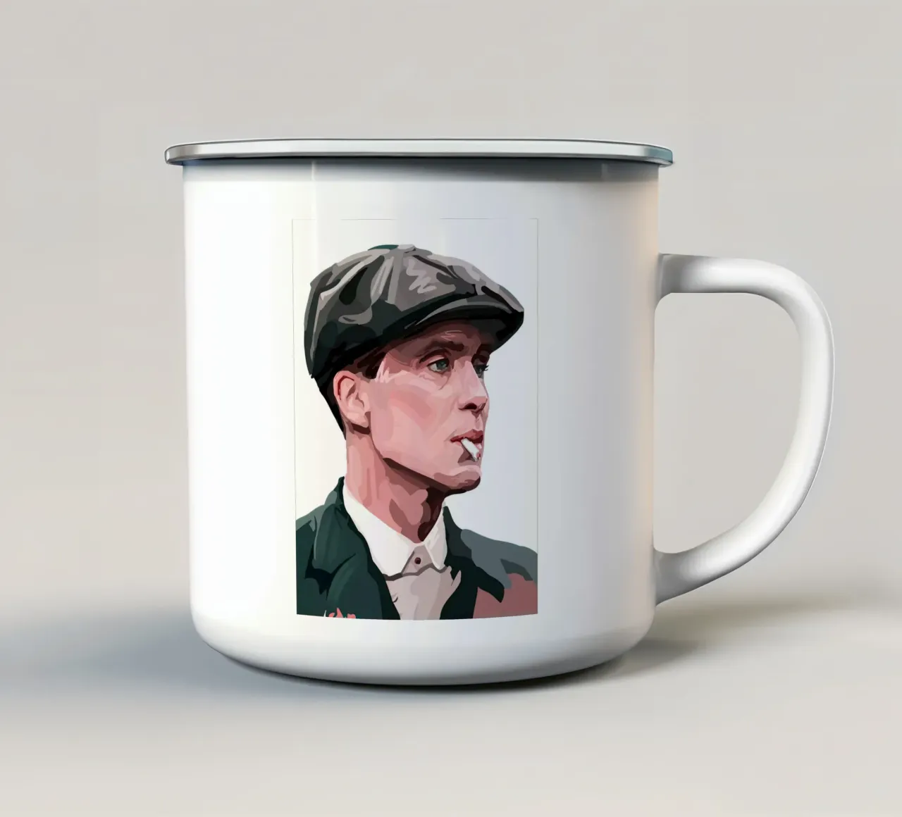 Thomas Shelby tazza in smalto da Dumery Art
