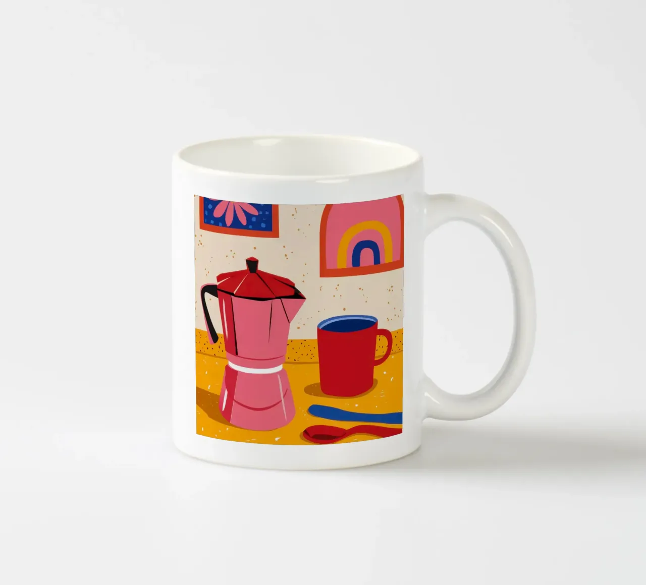 Rituale del caffè cremisi tazza in ceramica da Nova Glaze