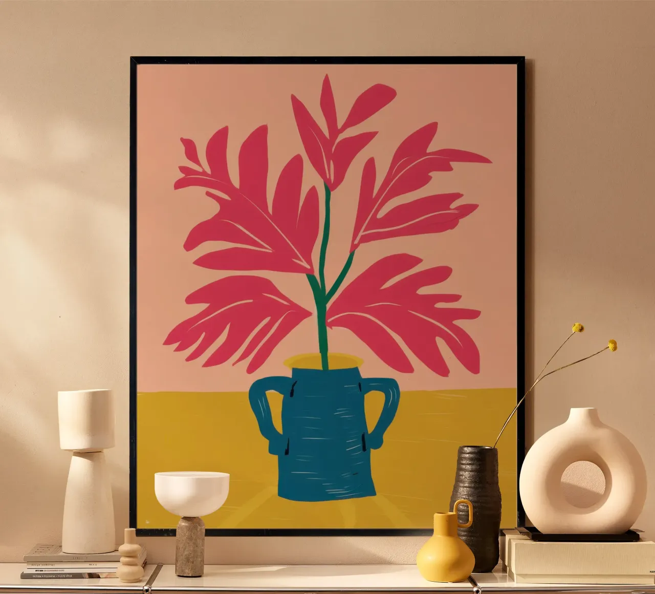 Fuchsie Flora Form Poster von Bara Suara