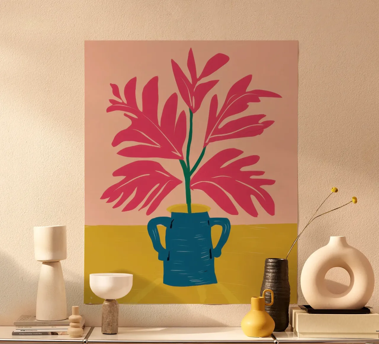 Fuchsie Flora Form Poster von Bara Suara