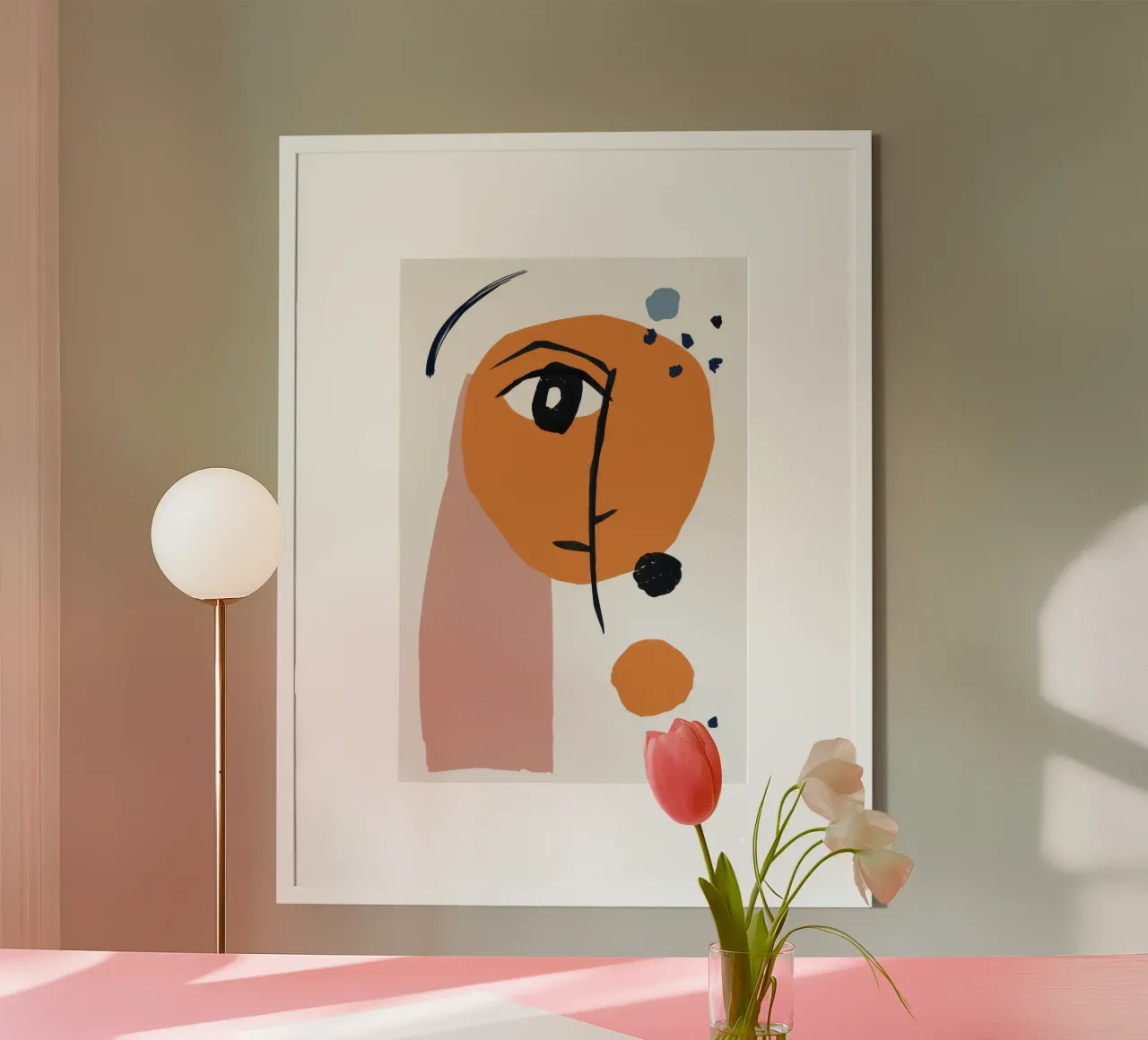Cubist Contour Muse poster con telaio in plastica da Scaller Stars