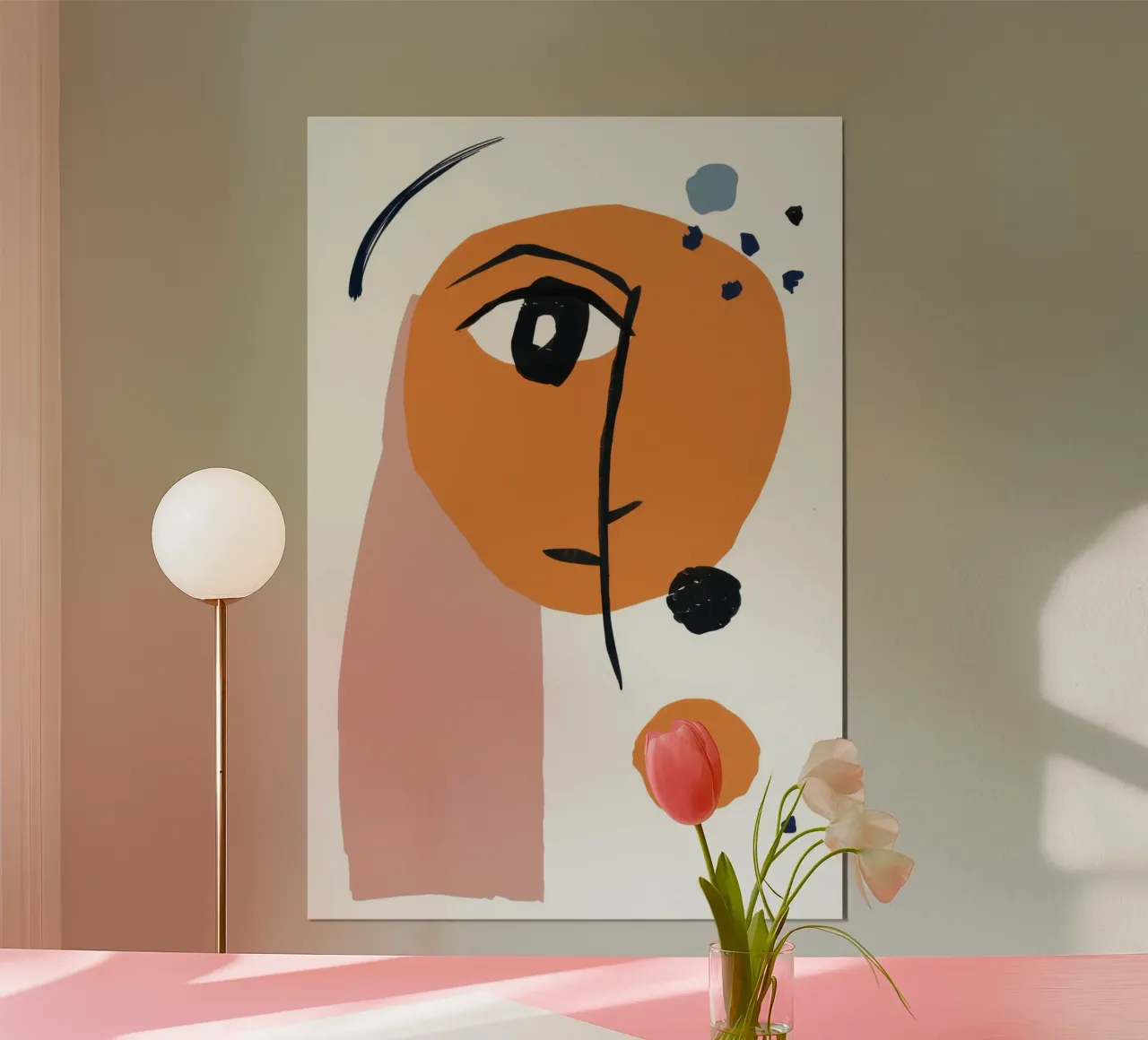 Cubist Contour Muse poster con telaio in plastica da Scaller Stars