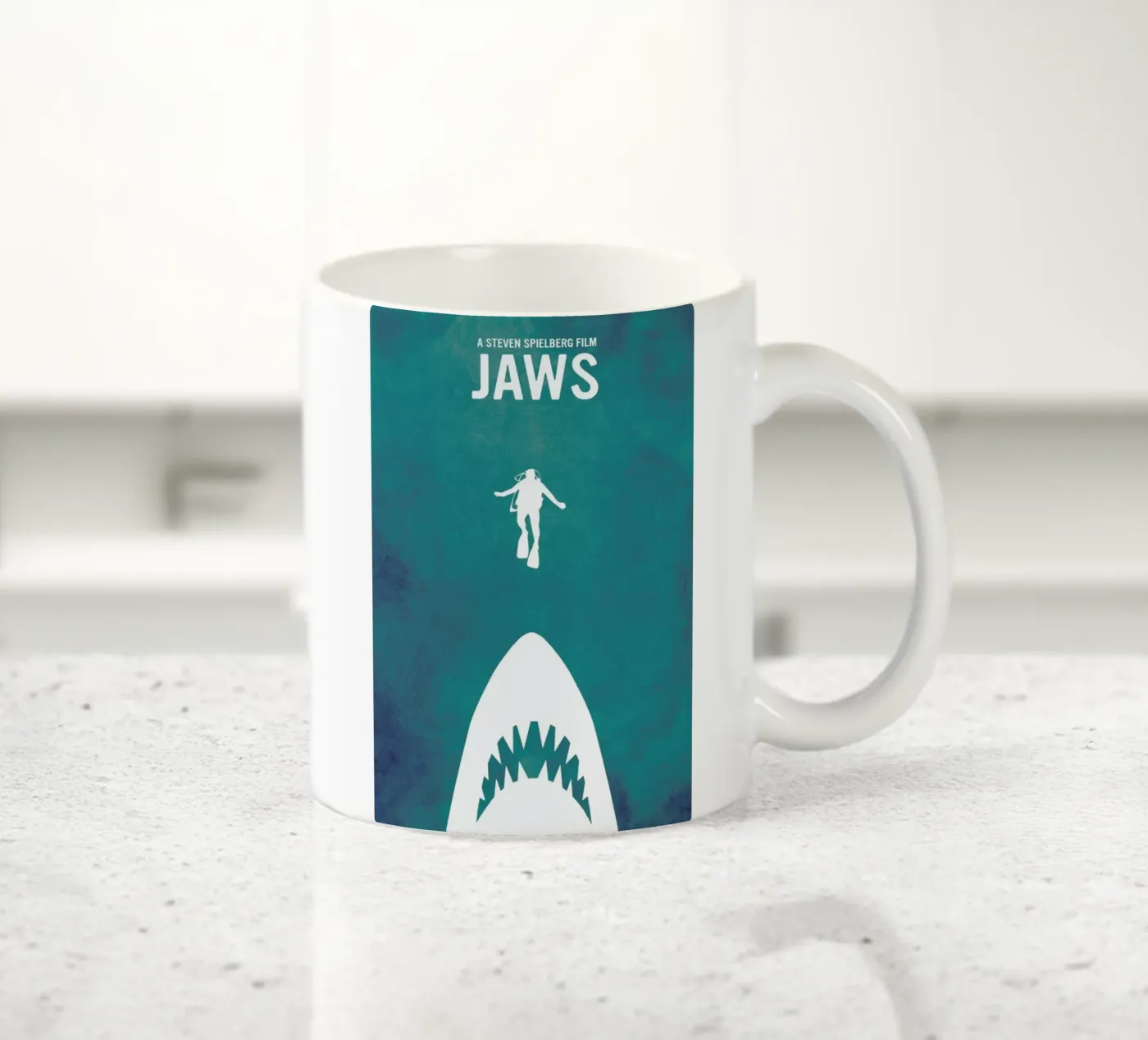 Jaws Inspired ceramic mug by Calm The Ham