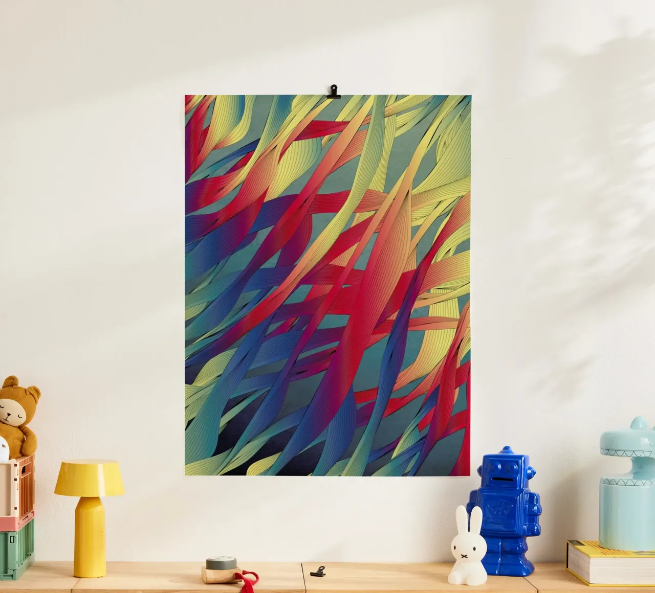 Modern Aquatic poster con telaio in legno da Angelo Cerantola