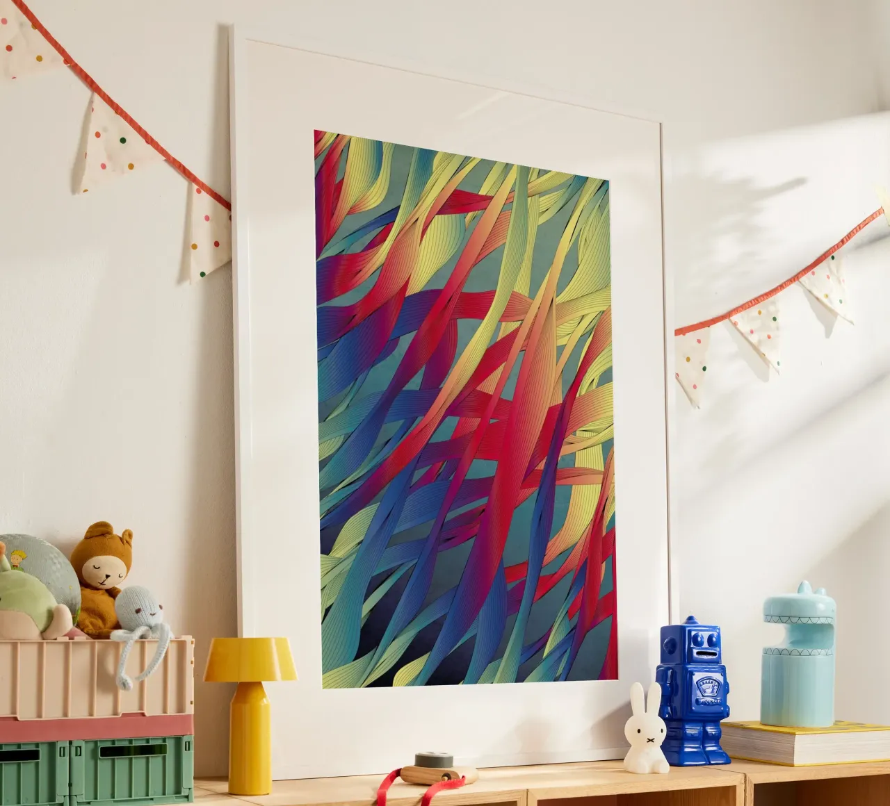 Modern Aquatic poster con telaio in legno da Angelo Cerantola