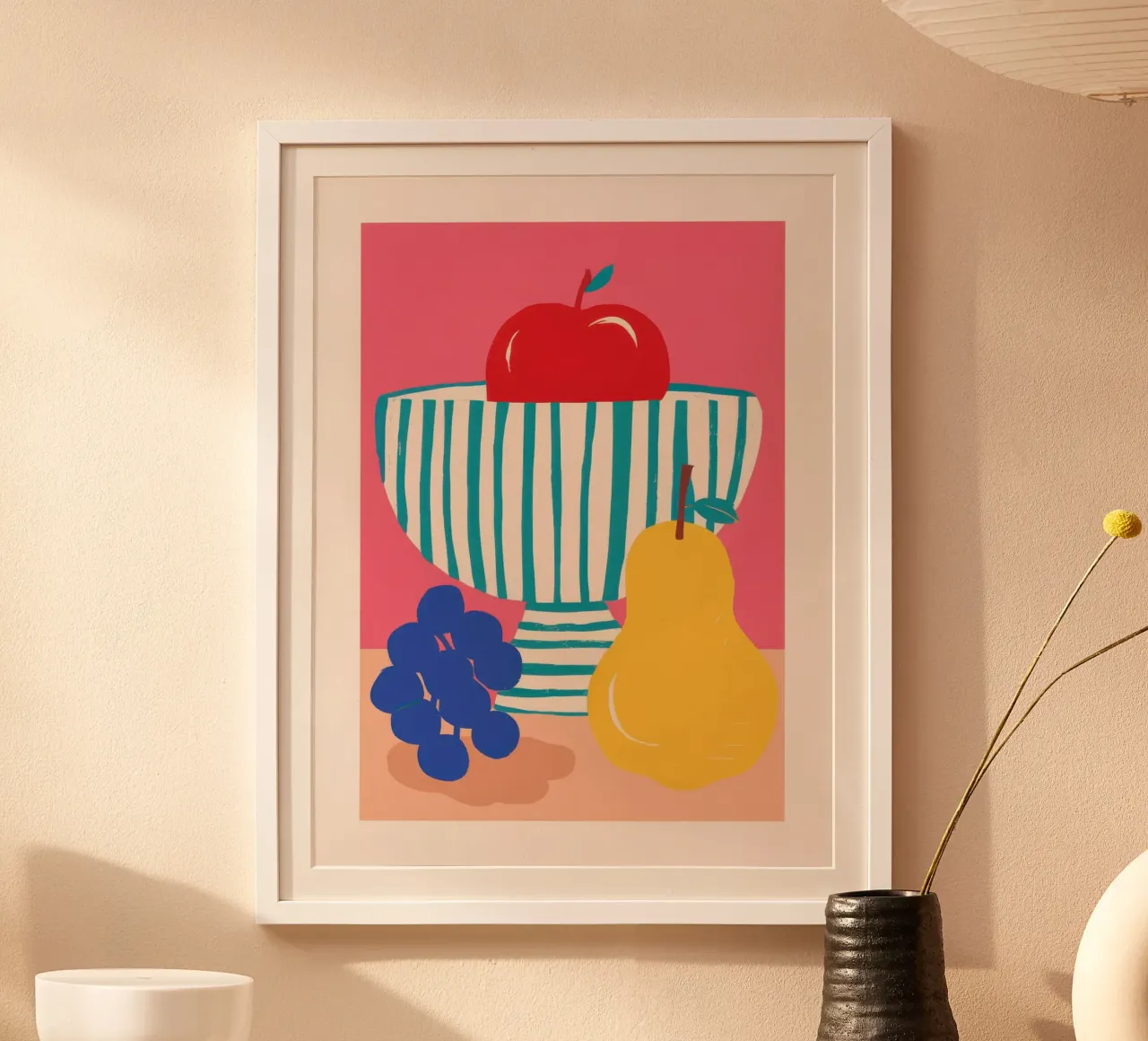 Trio classico di frutta poster con telaio in alluminio da Nova Glaze