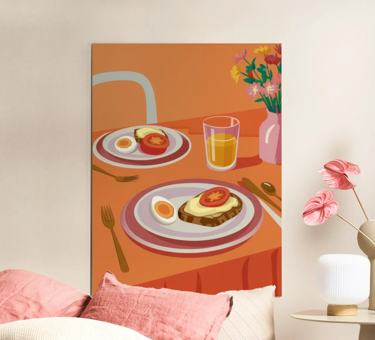 Mattinata di sole poster con telaio in alluminio da Bara Suara
