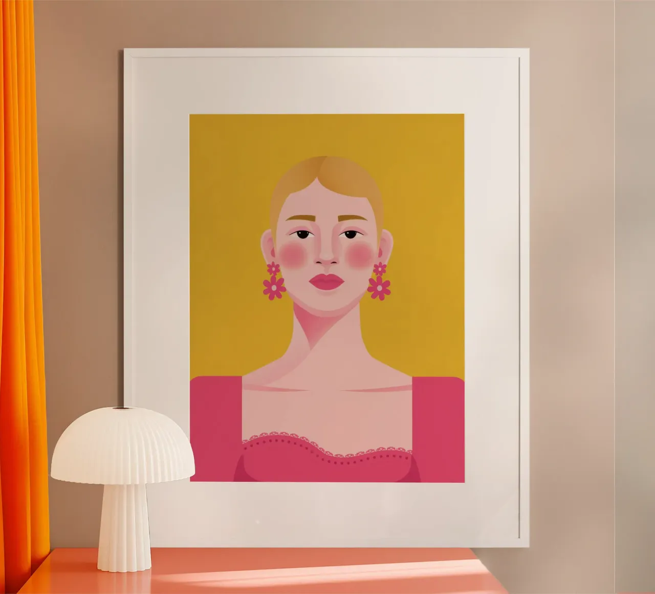 Sguardo dell'ora d'oro poster con telaio in alluminio da Bara Suara