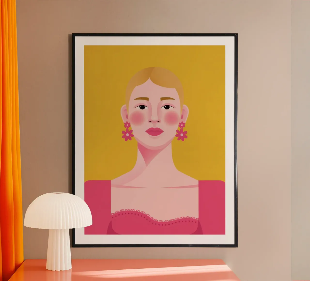 Sguardo dell'ora d'oro poster con telaio in alluminio da Bara Suara