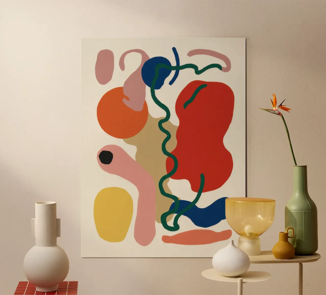 Dialogo sulla forma primordiale poster con telaio in legno da Nova Glaze