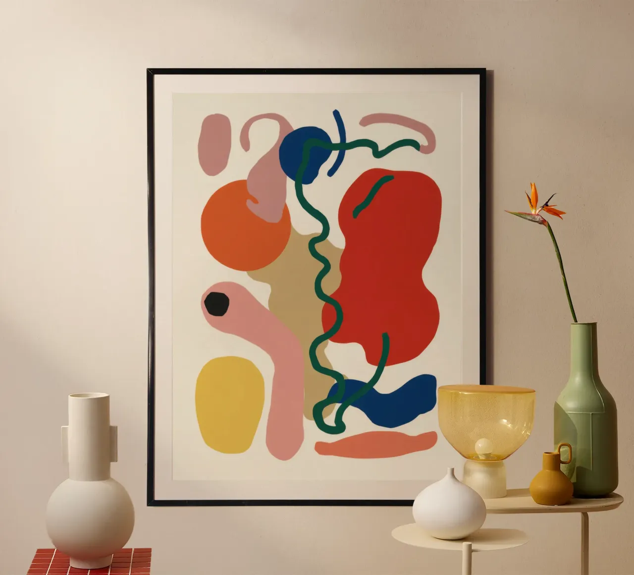 Dialogo sulla forma primordiale poster con telaio in legno da Nova Glaze