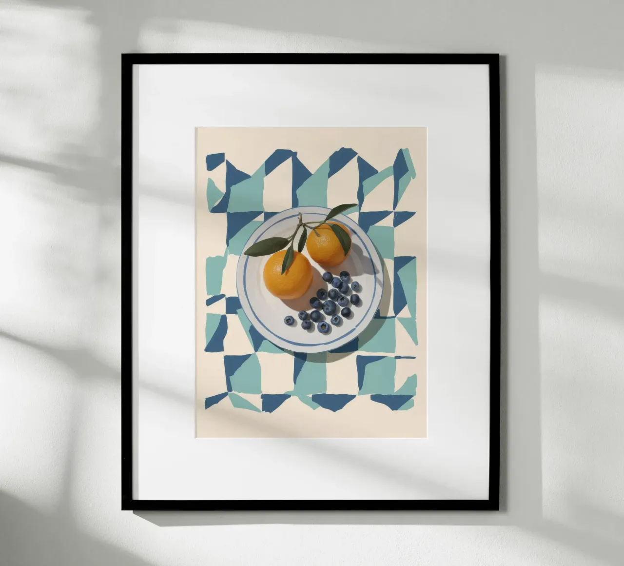 Agrumi Stillness Blues poster con telaio in plastica da Bara Suara