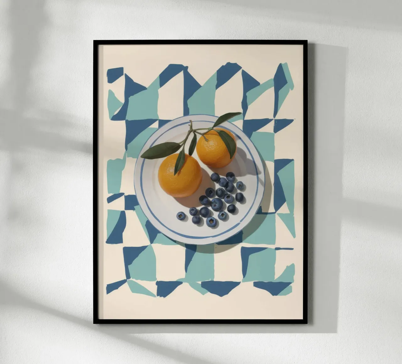 Agrumi Stillness Blues poster con telaio in plastica da Bara Suara