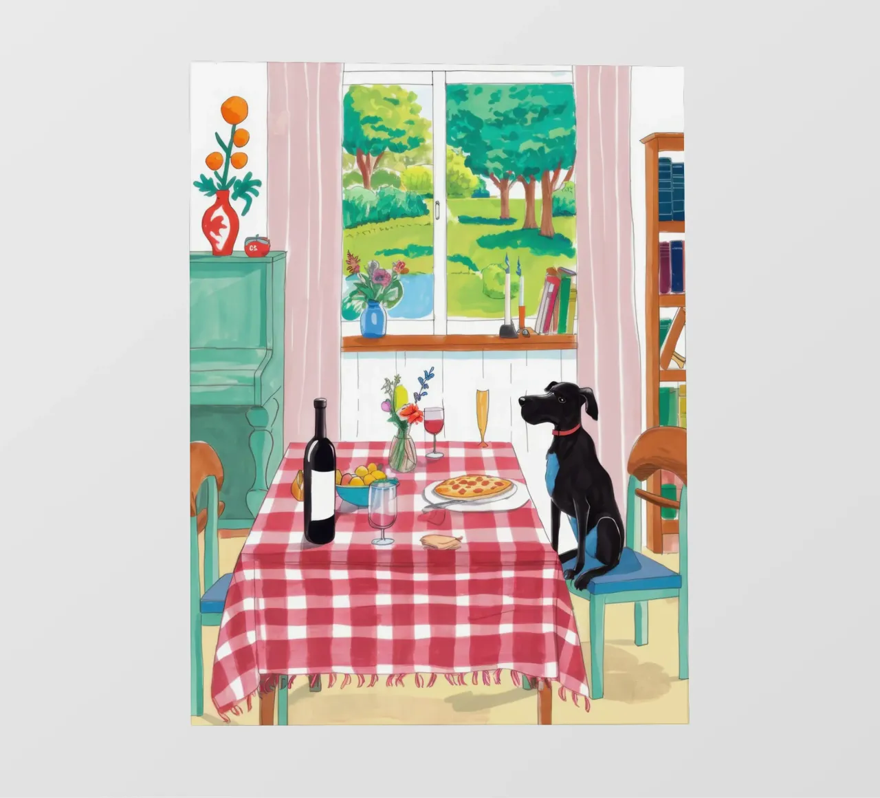 Compagno di cena canino pellicola backlit da Nova Glaze