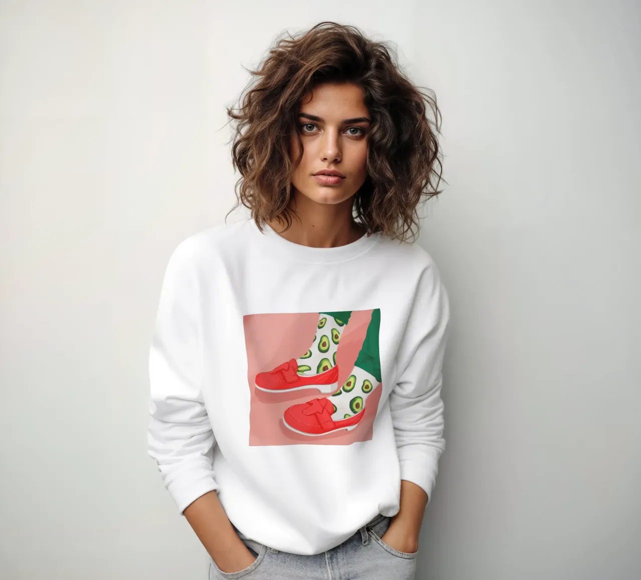 Aguacate estilo calcetín sudadera de Snow Mist