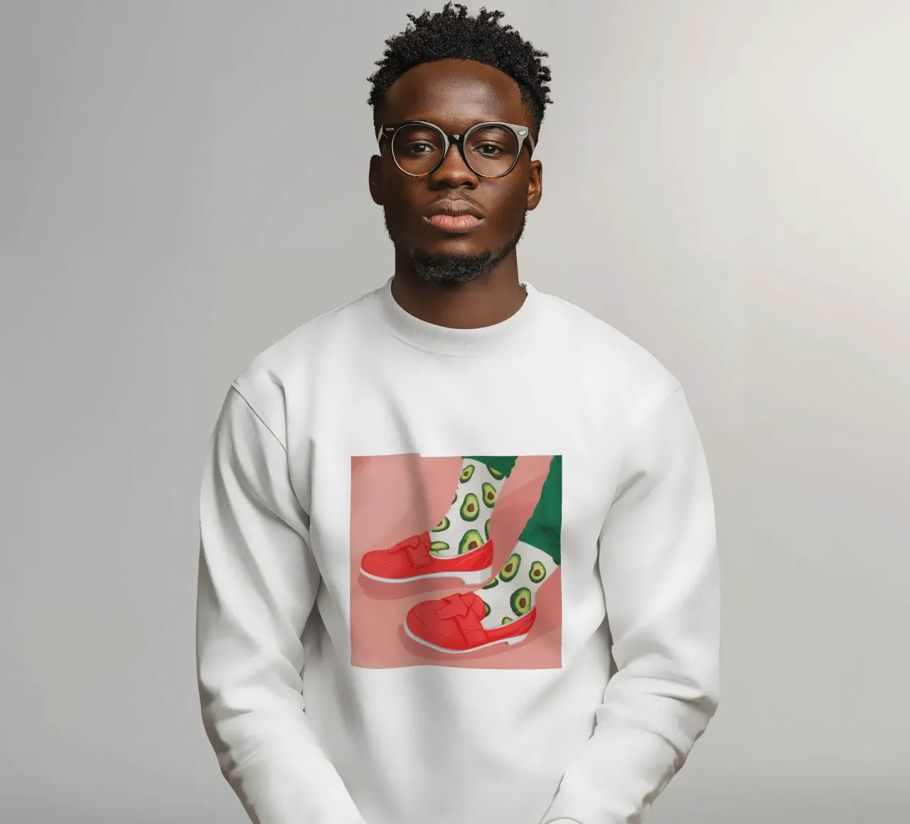 Aguacate estilo calcetín sudadera de Snow Mist