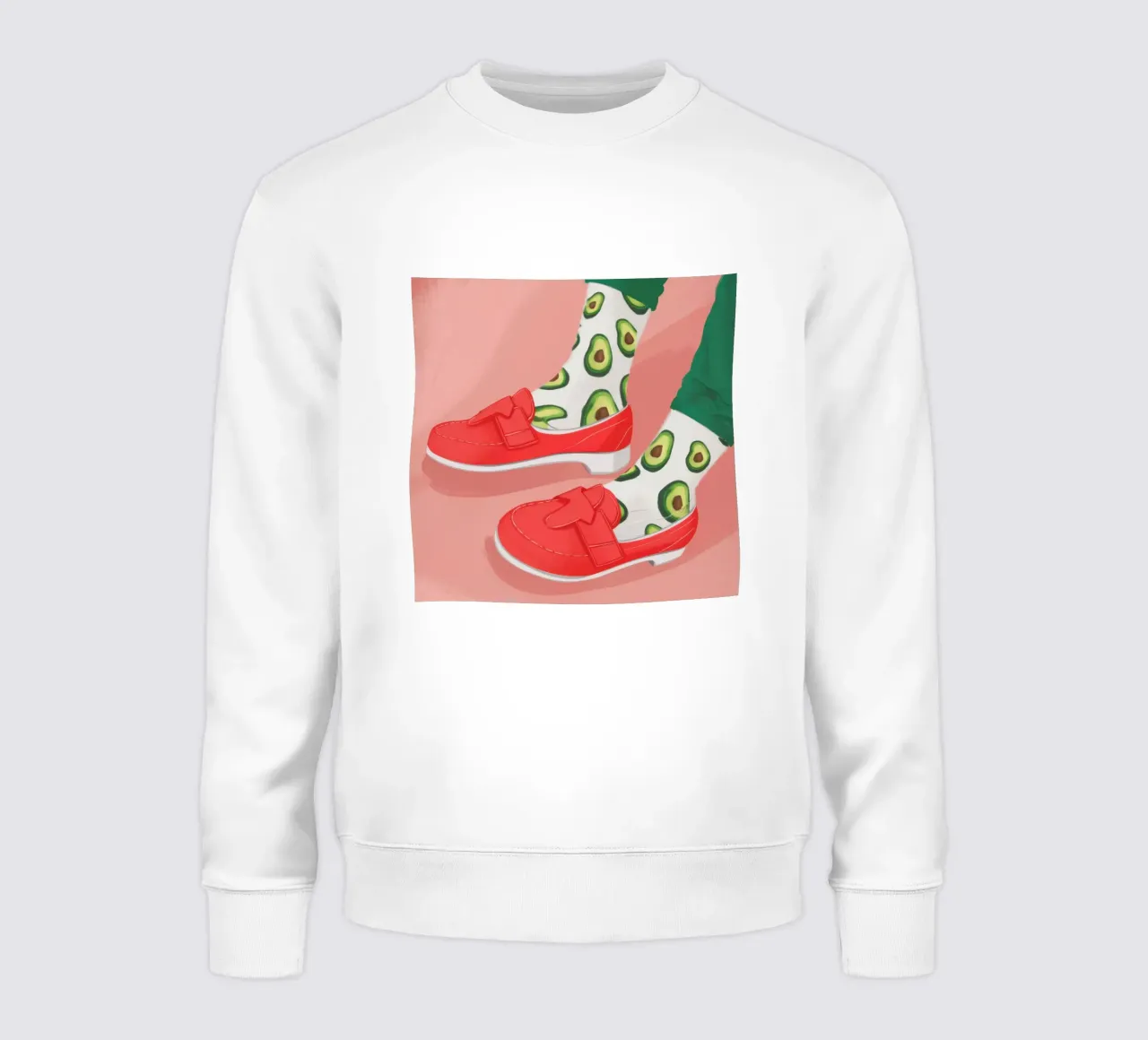 Aguacate estilo calcetín sudadera de Snow Mist