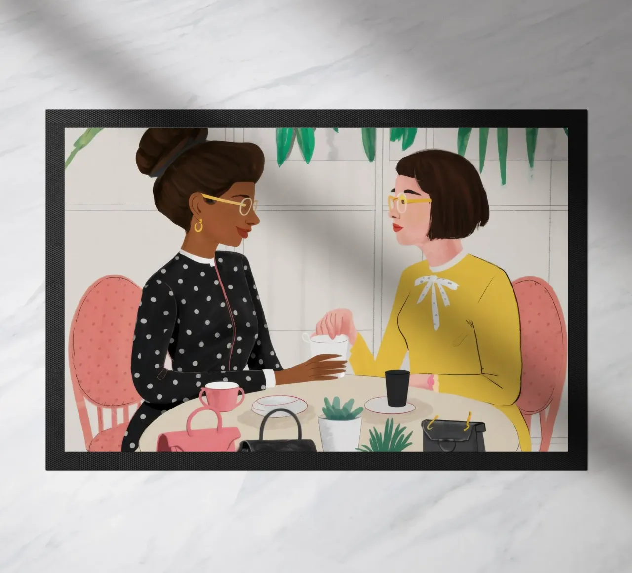 Conversazione in un caffè chic zerbino da Scaller Stars