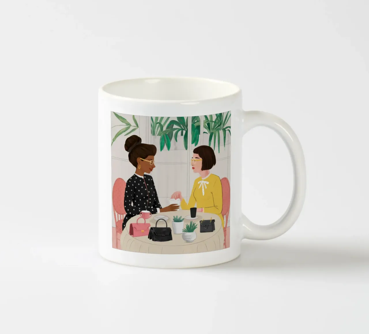 Conversazione in un caffè chic tazza in ceramica da Scaller Stars
