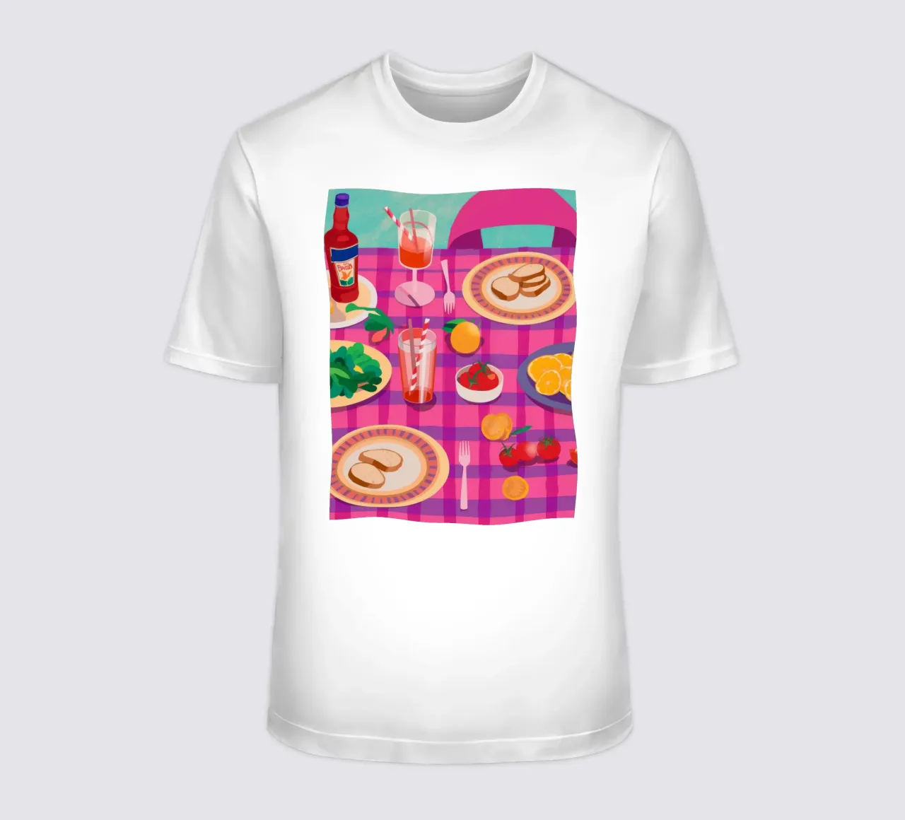 Pranzo a scacchi vivaci t-shirt da Nova Glaze