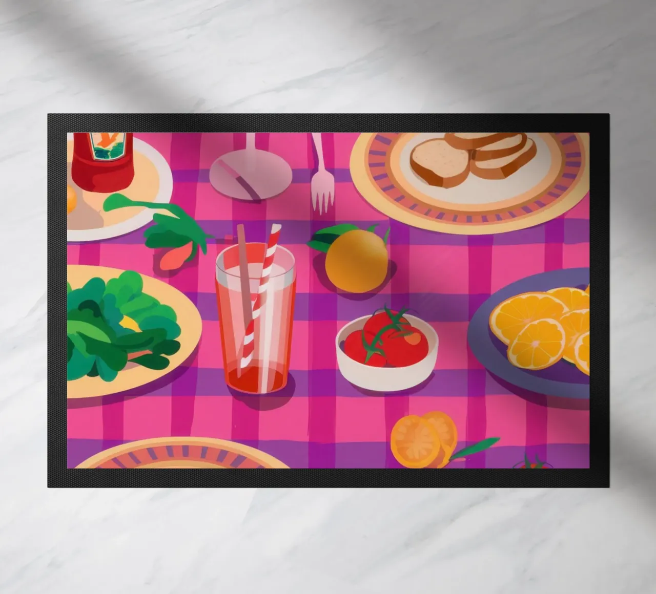 Pranzo a scacchi vivaci zerbino da Nova Glaze
