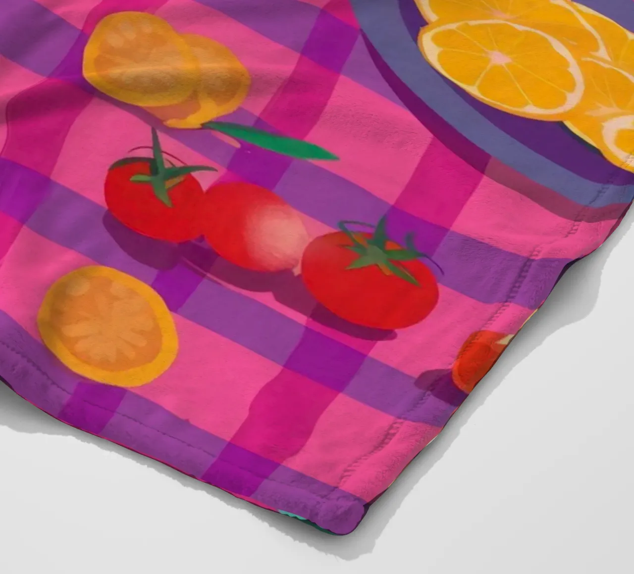 Pranzo a scacchi vivaci coperta in pile da Nova Glaze