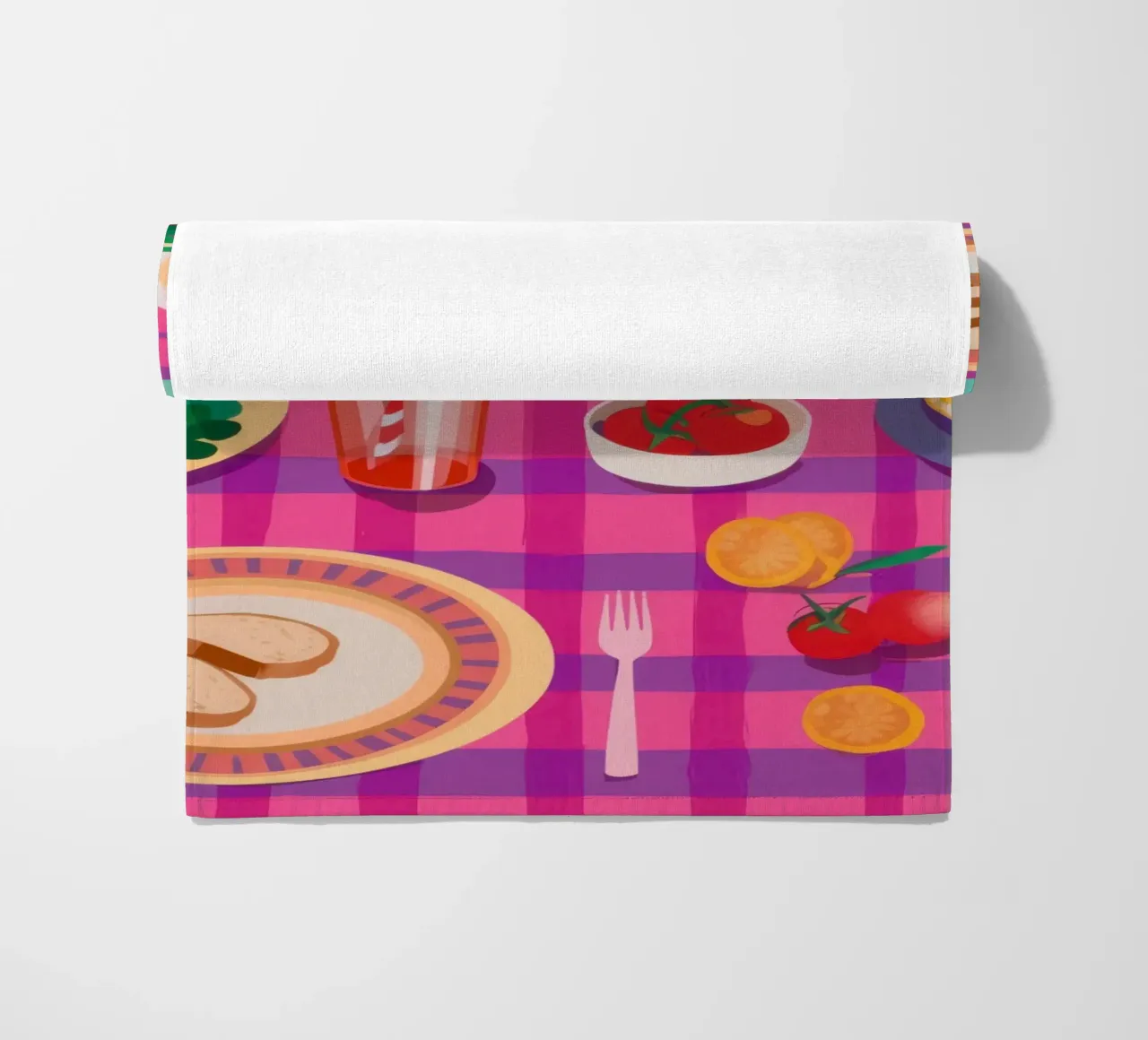 Pranzo a scacchi vivaci telo mare da Nova Glaze