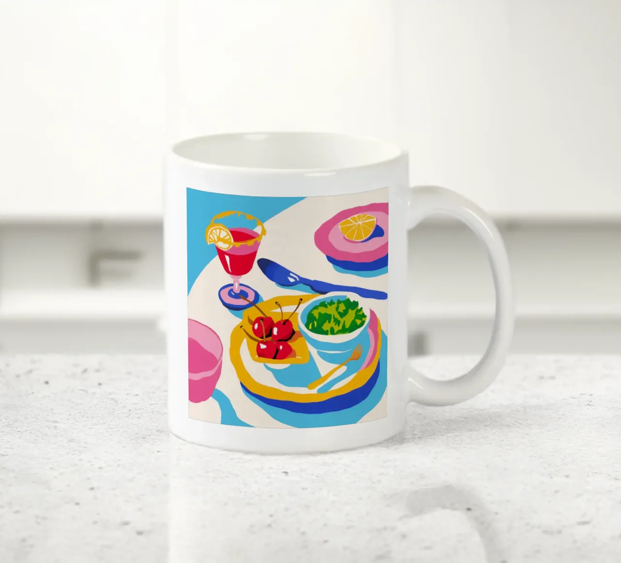 Pranzo cromatico diffuso tazza in ceramica da Bara Suara