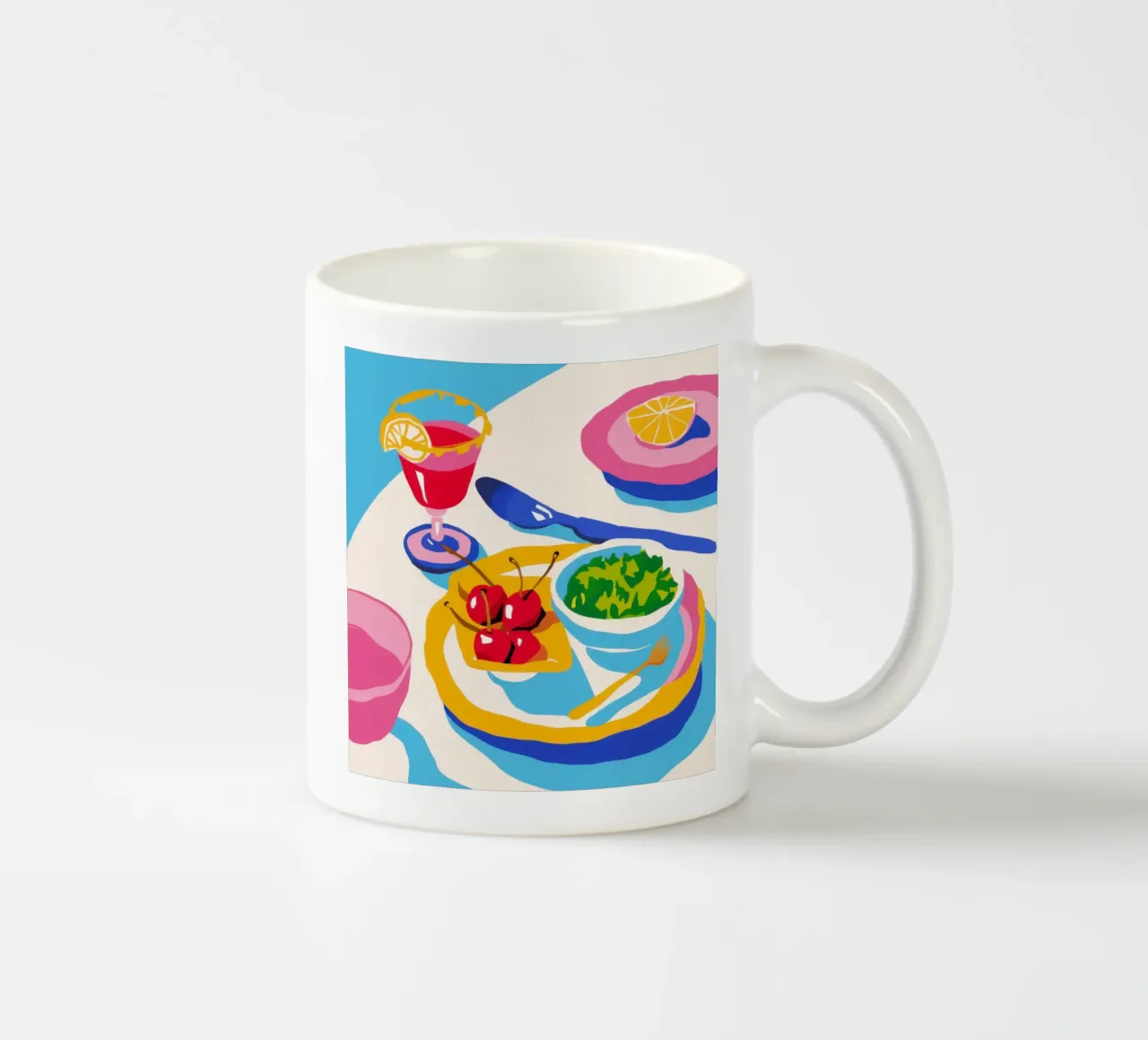 Pranzo cromatico diffuso tazza in ceramica da Bara Suara