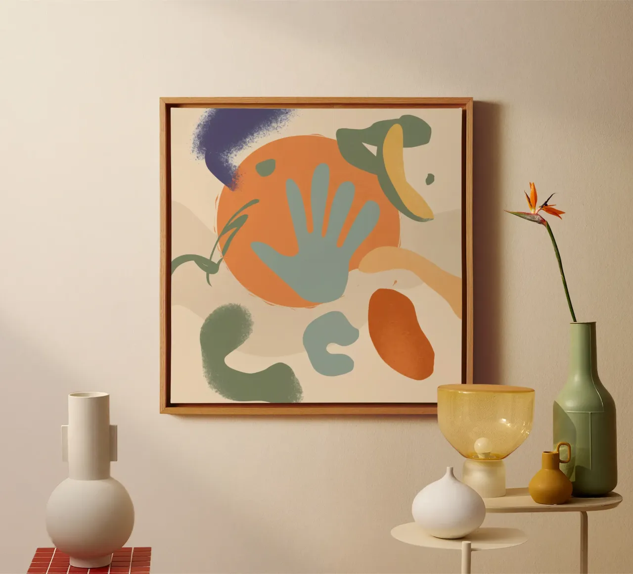 Zachte vorm omhelzing canvas met Baklijst van Scaller Stars