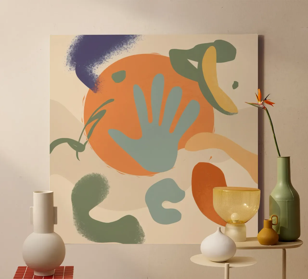 Zachte vorm omhelzing canvas met Baklijst van Scaller Stars