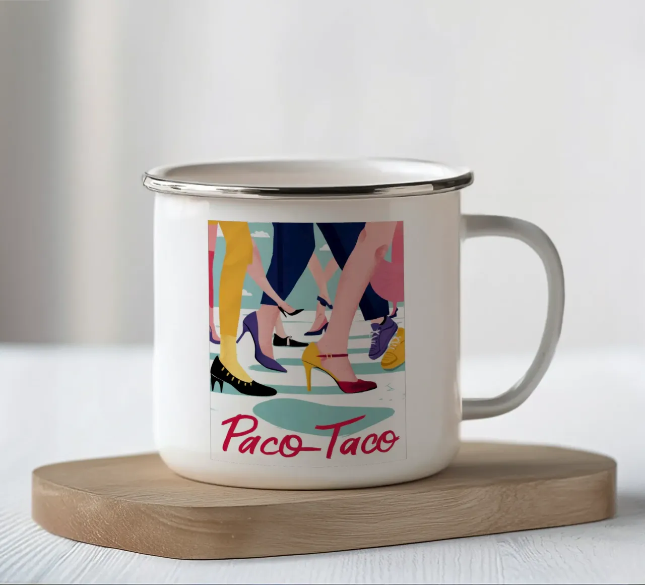 Taco Stomp alla moda tazza in smalto da Nova Glaze