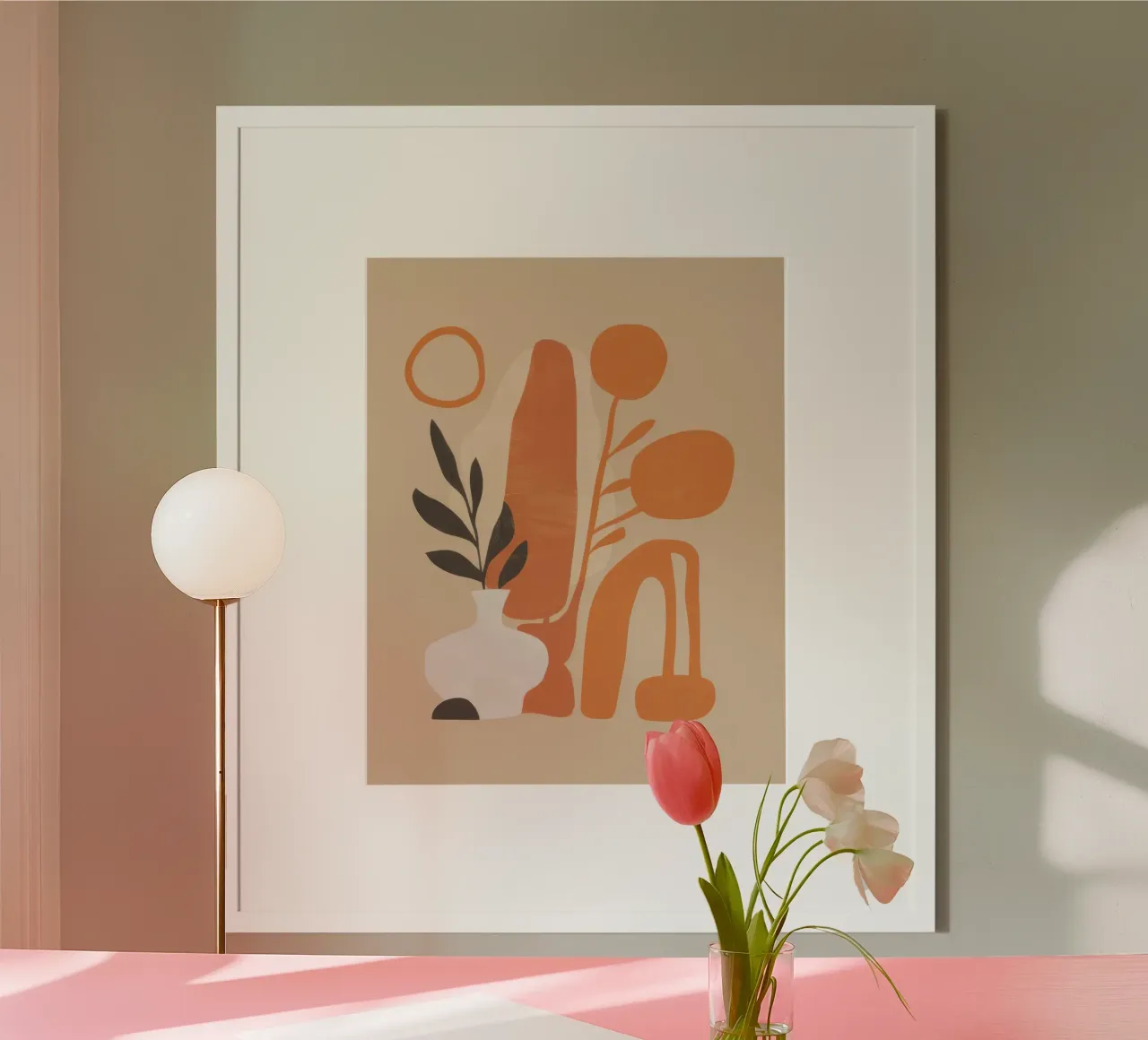 Forme botaniche di terra poster con telaio in alluminio da Bara Suara