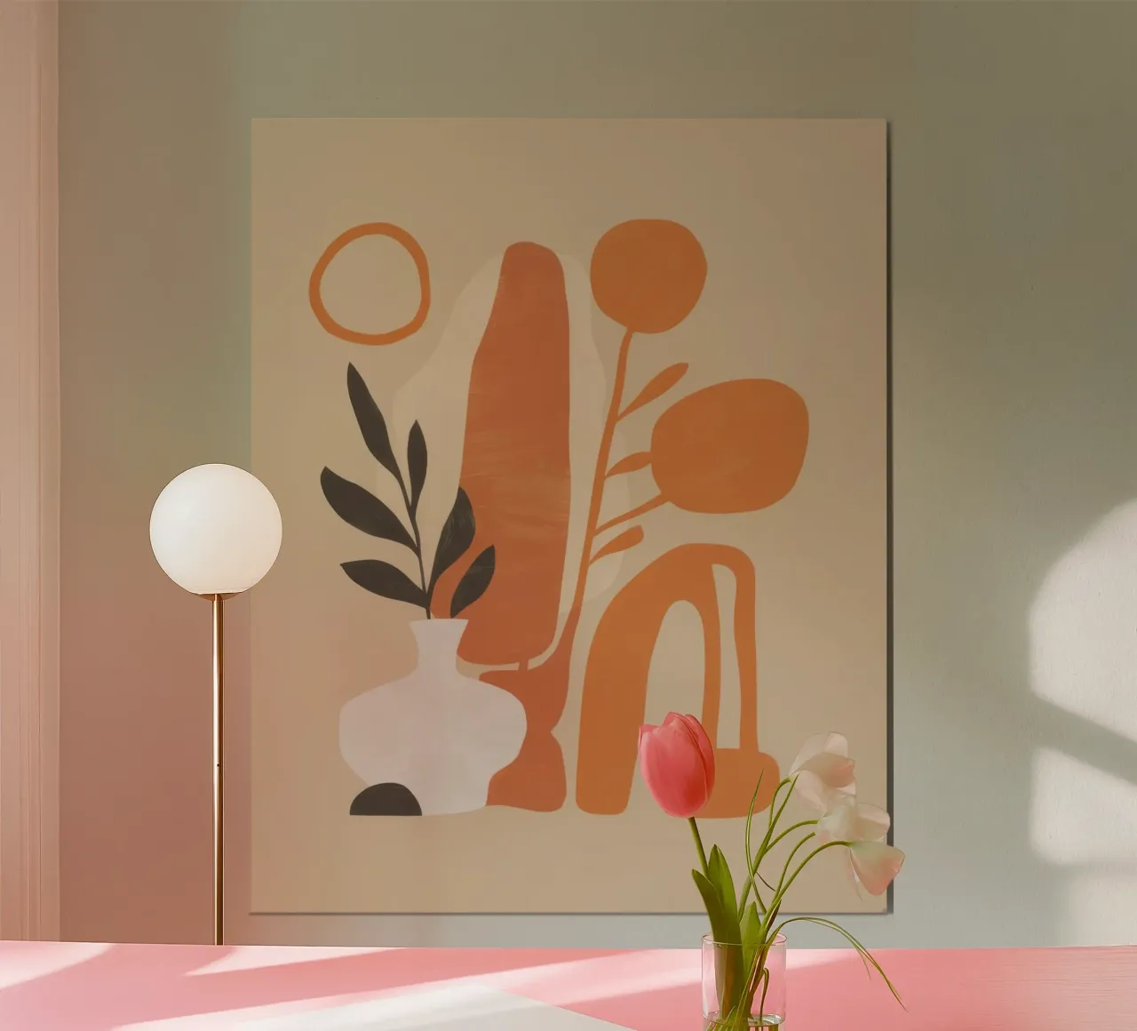 Forme botaniche di terra poster con telaio in alluminio da Bara Suara