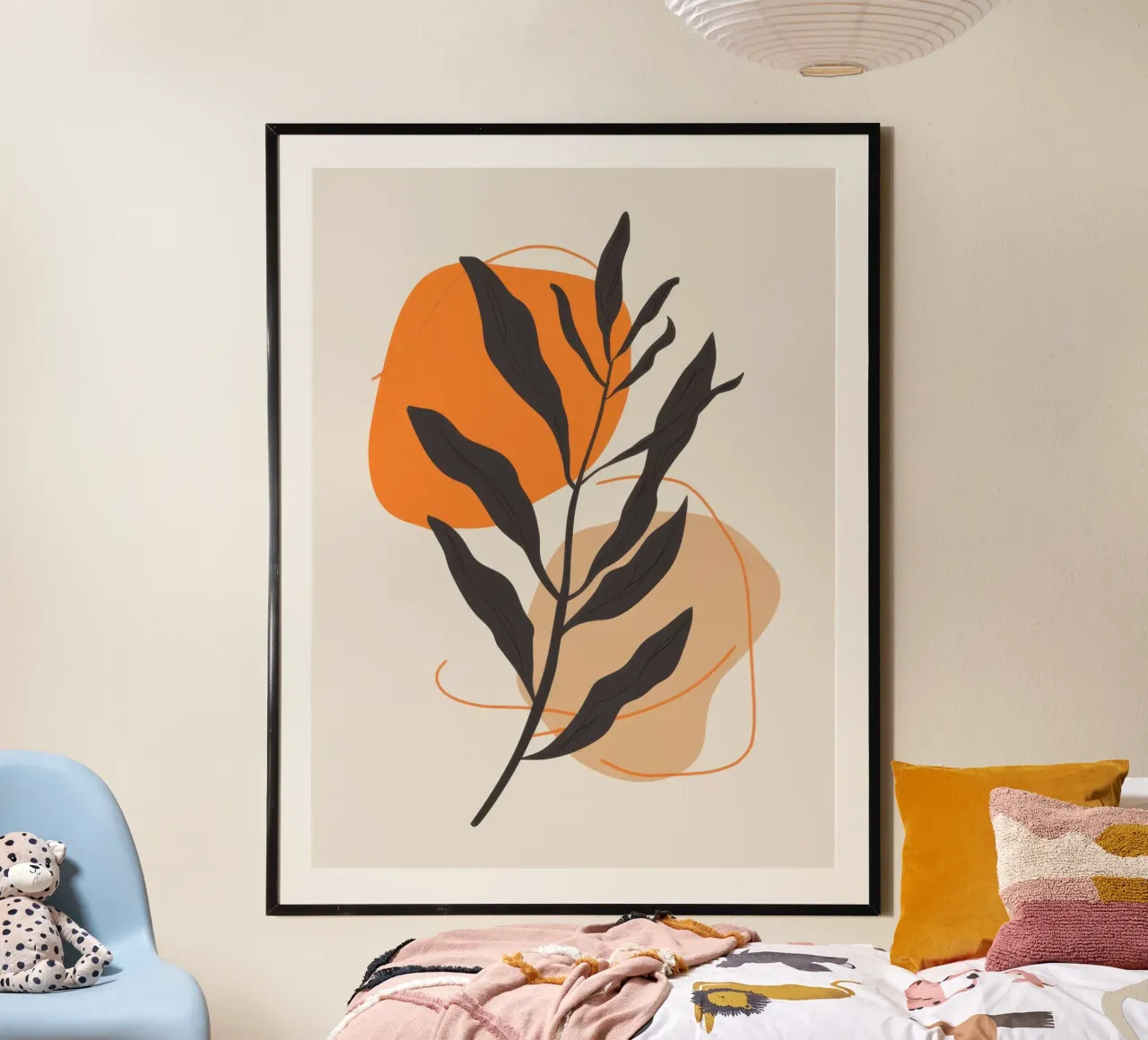 Mimetizzazione delle foglie selvatiche poster con telaio in plastica da Bara Suara