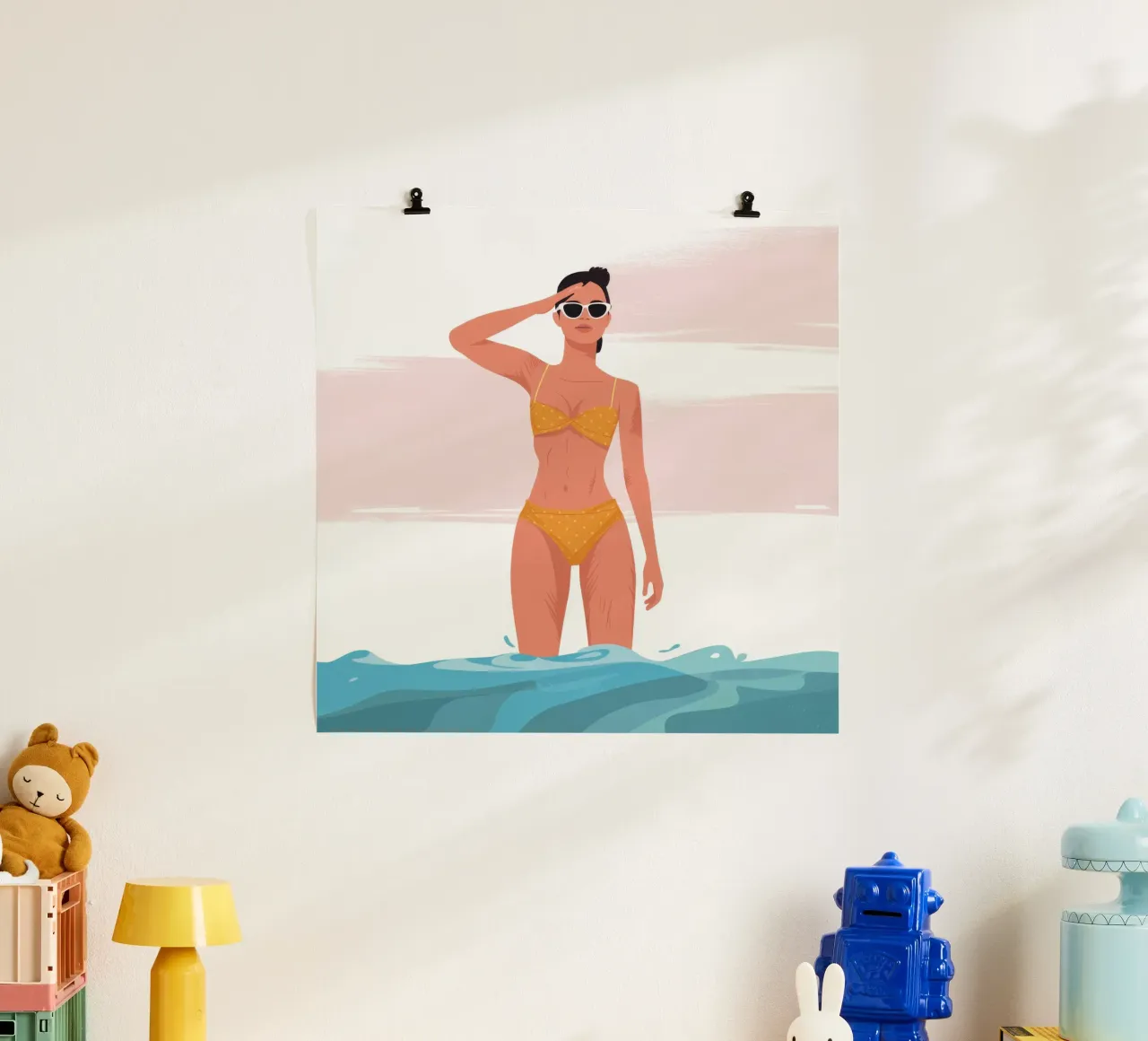 Tuffo nell'oceano baciato dal sole poster da Snow Mist