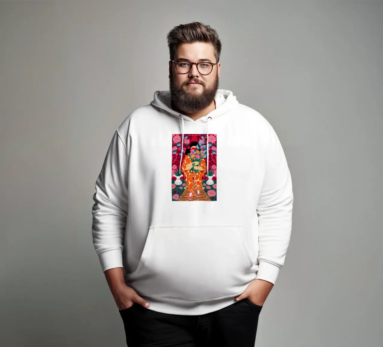 Giungla Pattern Fusion felpa con cappuccio da Bara Suara